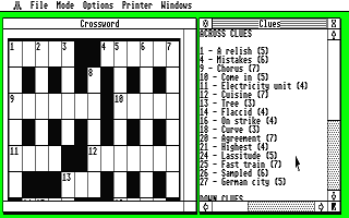 Crossword Editor ST atari screenshot